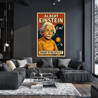 Albert Einstein Relativity Theory Inspiring Scientific Art Illuminating Minds Poster