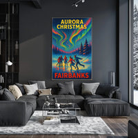 Aurora Christmas in Fairbanks Poster