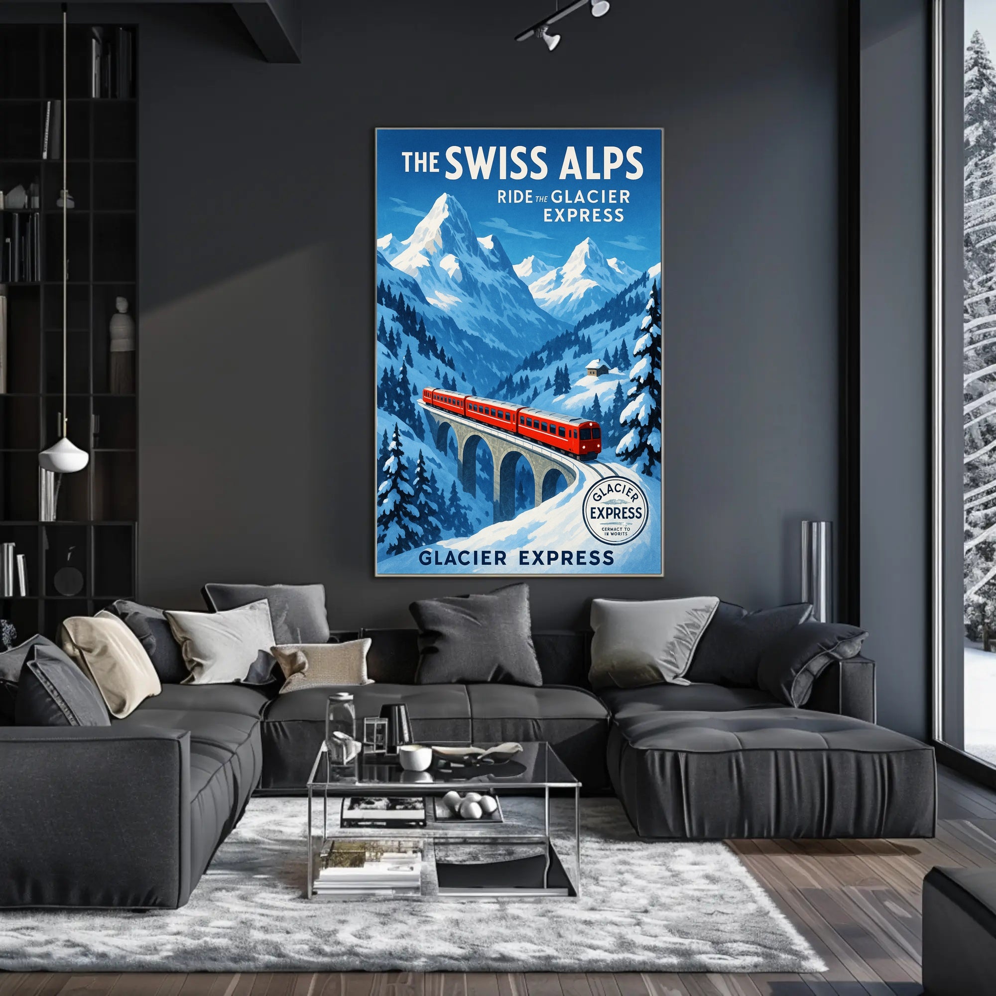 The Swiss Alps Glacier Express Adventure Poster PosterGoat
