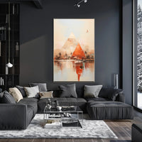 Egyptian Adventure Pyramids Desert Journey Artistic Abstract Poster