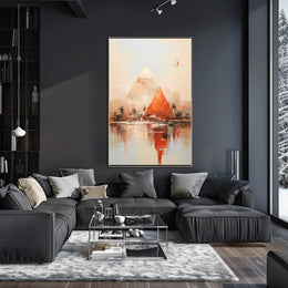 Egyptian Adventure Pyramids Desert Journey Artistic Abstract Poster