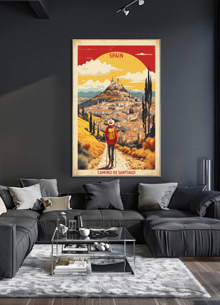 Camino de Santiago Adventure Travel Poster