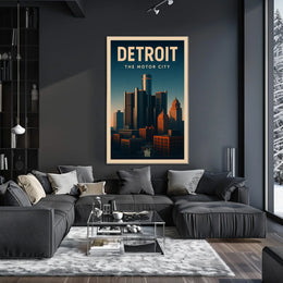 Detroit The Motor City Poster