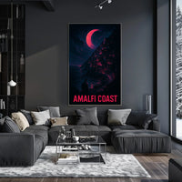 Amalfi Coast Enigmatic Nightscape Poster For Wall Art