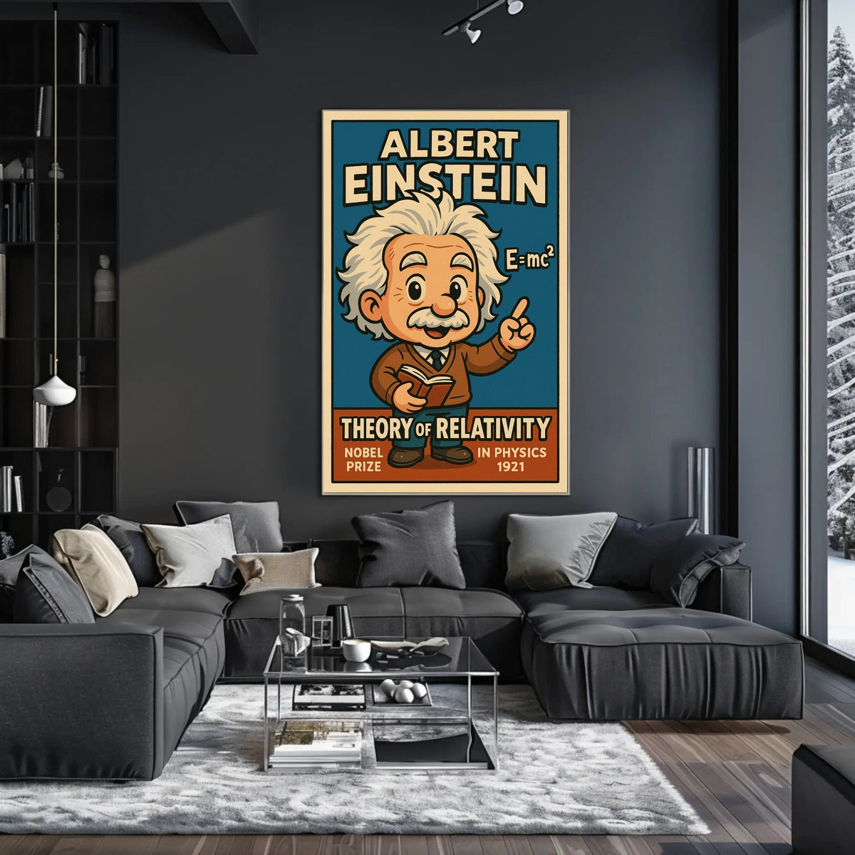 Einstein Relativity Science Heritage Inspiring Educational Wall Art Vintage Timeless Genius Physics Poster