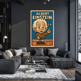 Einstein Relativity Science Heritage Inspiring Educational Wall Art Vintage Timeless Genius Physics Poster