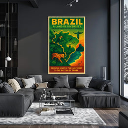 Brazil A Land of Diversity Poster