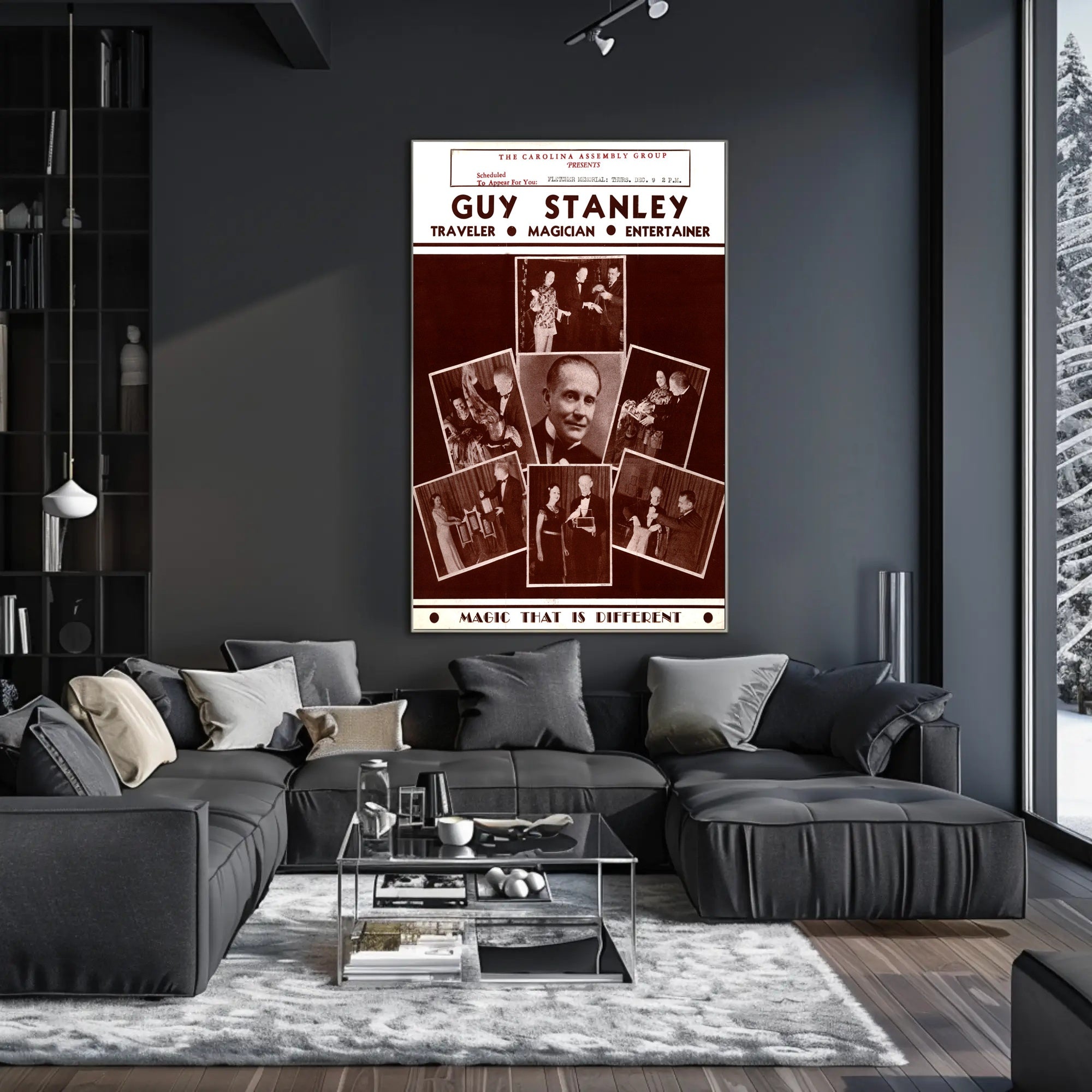 Guy Stanley Vintage Magician Entertainment Cultural Poster