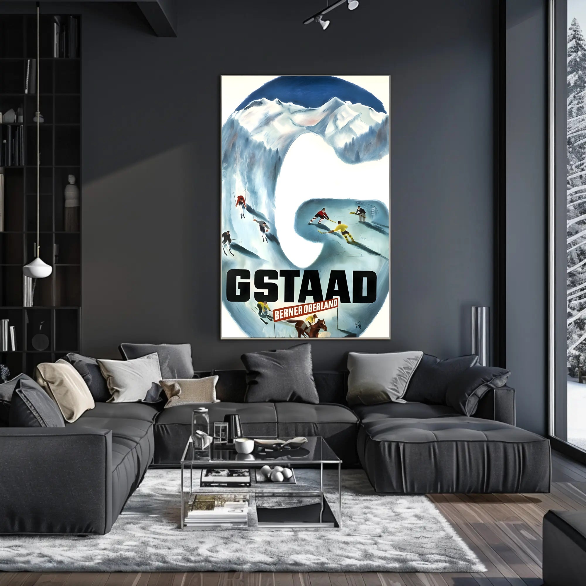 Vintage Alpine Adventure Sports Poster PosterGoat