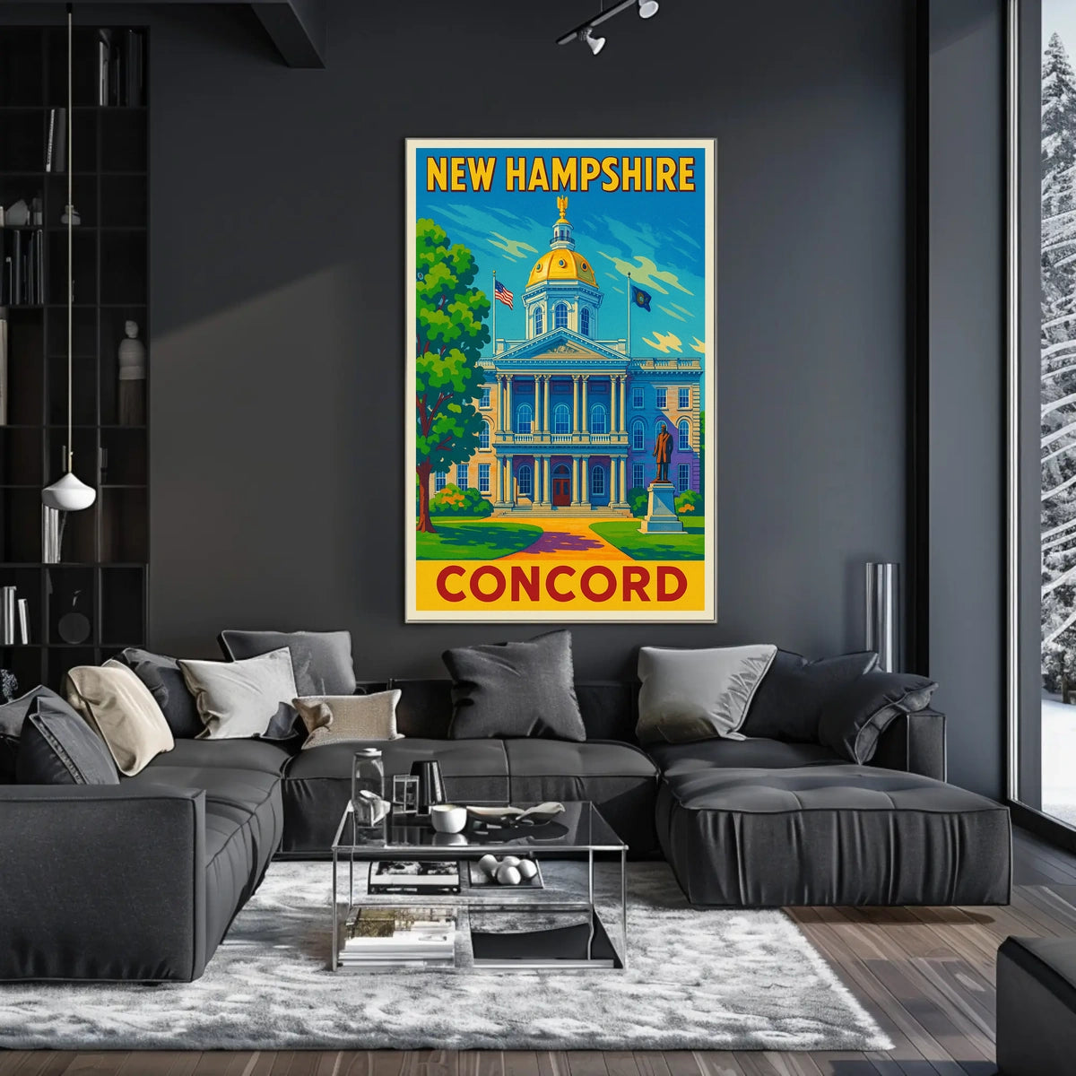 New Hampshire State Capitol Poster