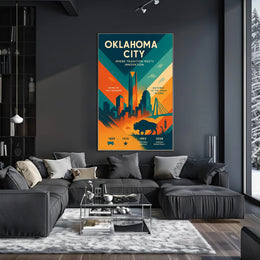 Oklahoma City Skyline: Urban or Cityscape Poster PosterGoat