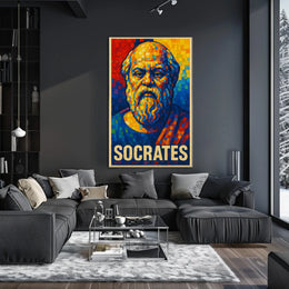 Socrates Mosaic Portrait Poster