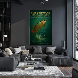 Asian Arowana Swim with Fortune Poster
