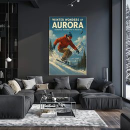 Winter Wonders of Aurora Poster