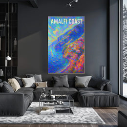 Amalfi Coast Vibrant Impression Poster For Home Decor