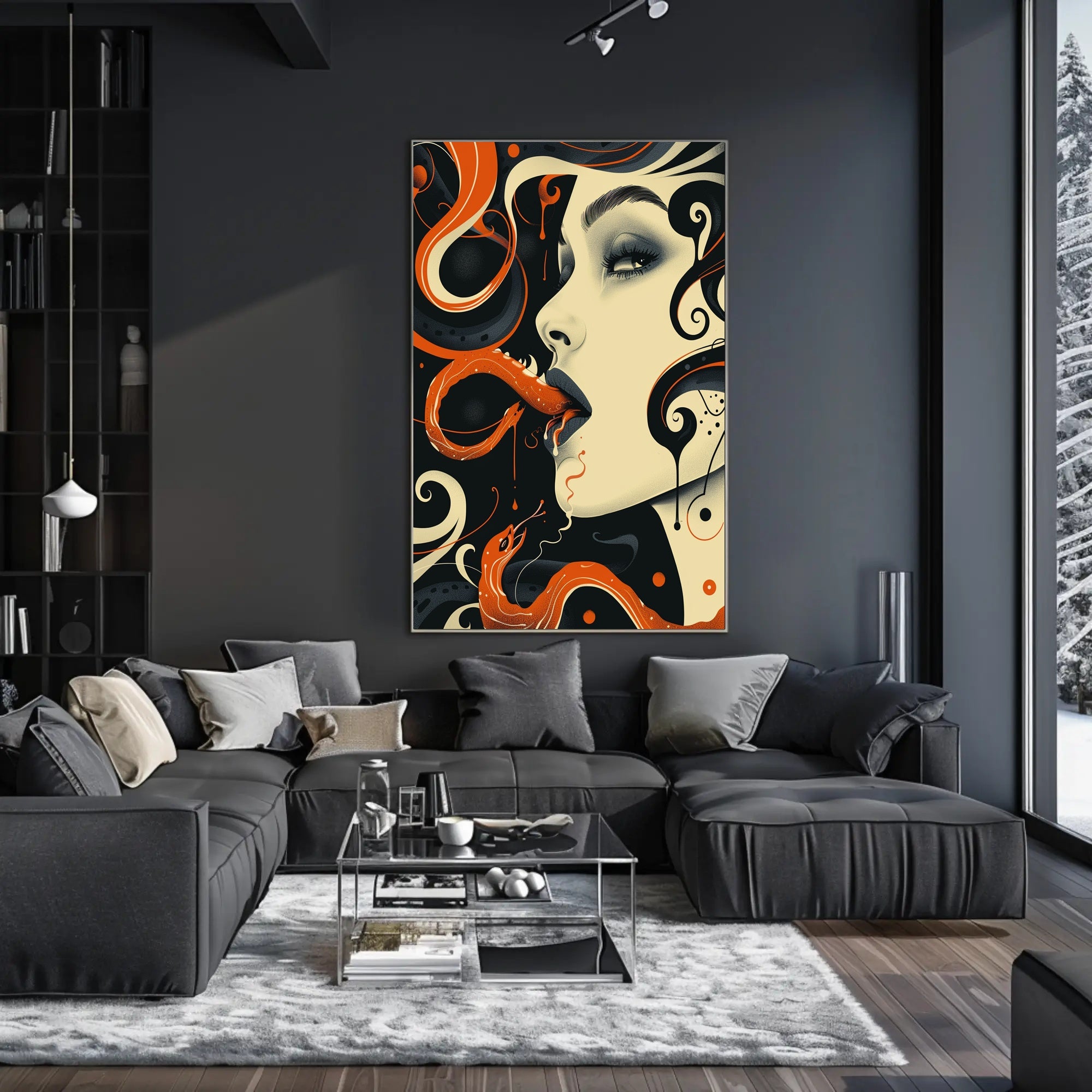 Serpentine Elegance Art Print Poster for Home Decor and Wanderlust Lovers PosterGoat