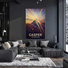 Casper Wyoming Vibrant Perspective Impressionism Poster