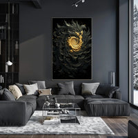 Golden Spiral Vortex: Abstract or Artistic Poster