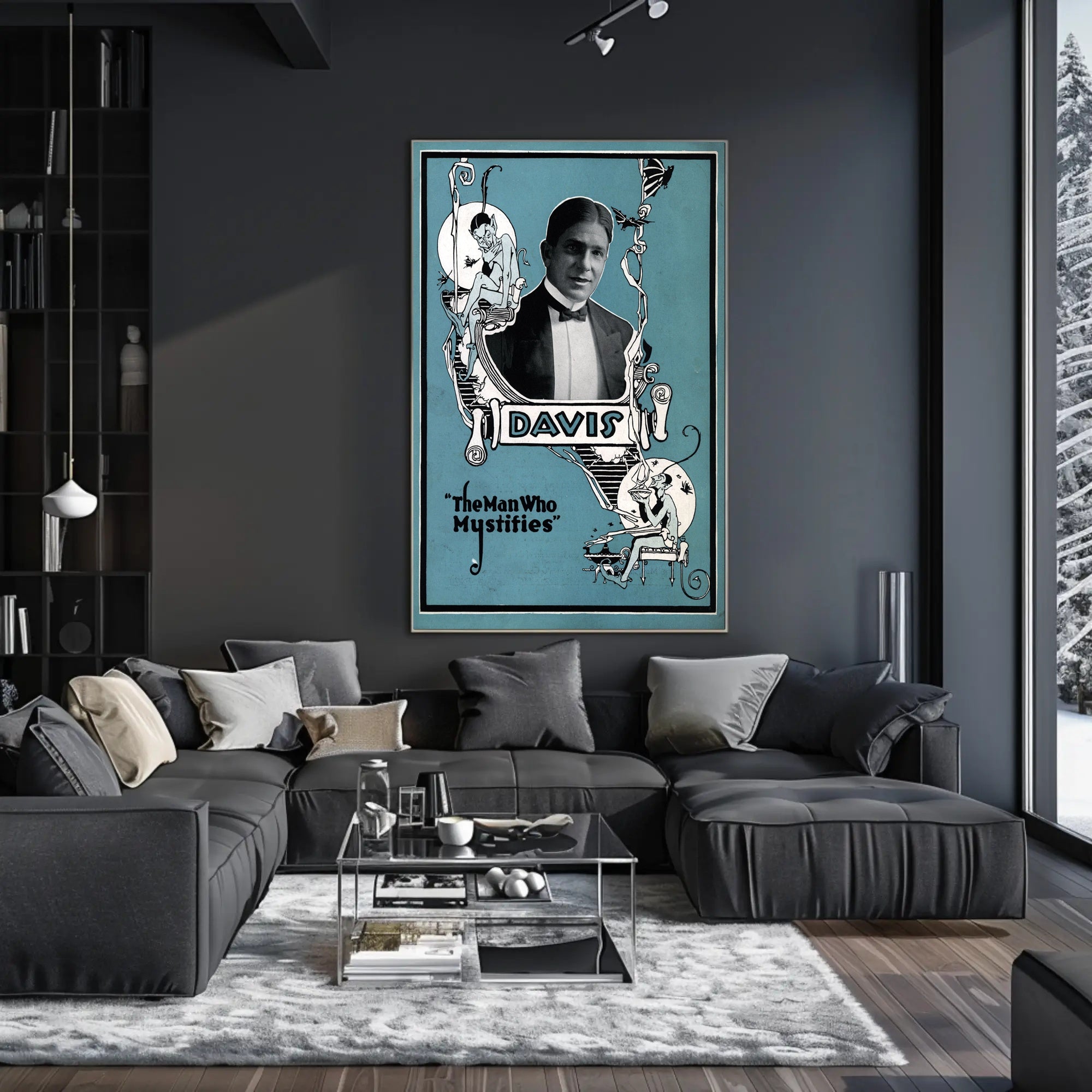 Vintage Magic Performer Art Nouveau Design Poster