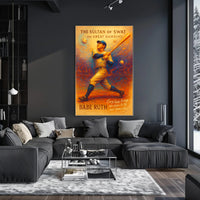 Babe Ruth Vintage Baseball Sports Poster
