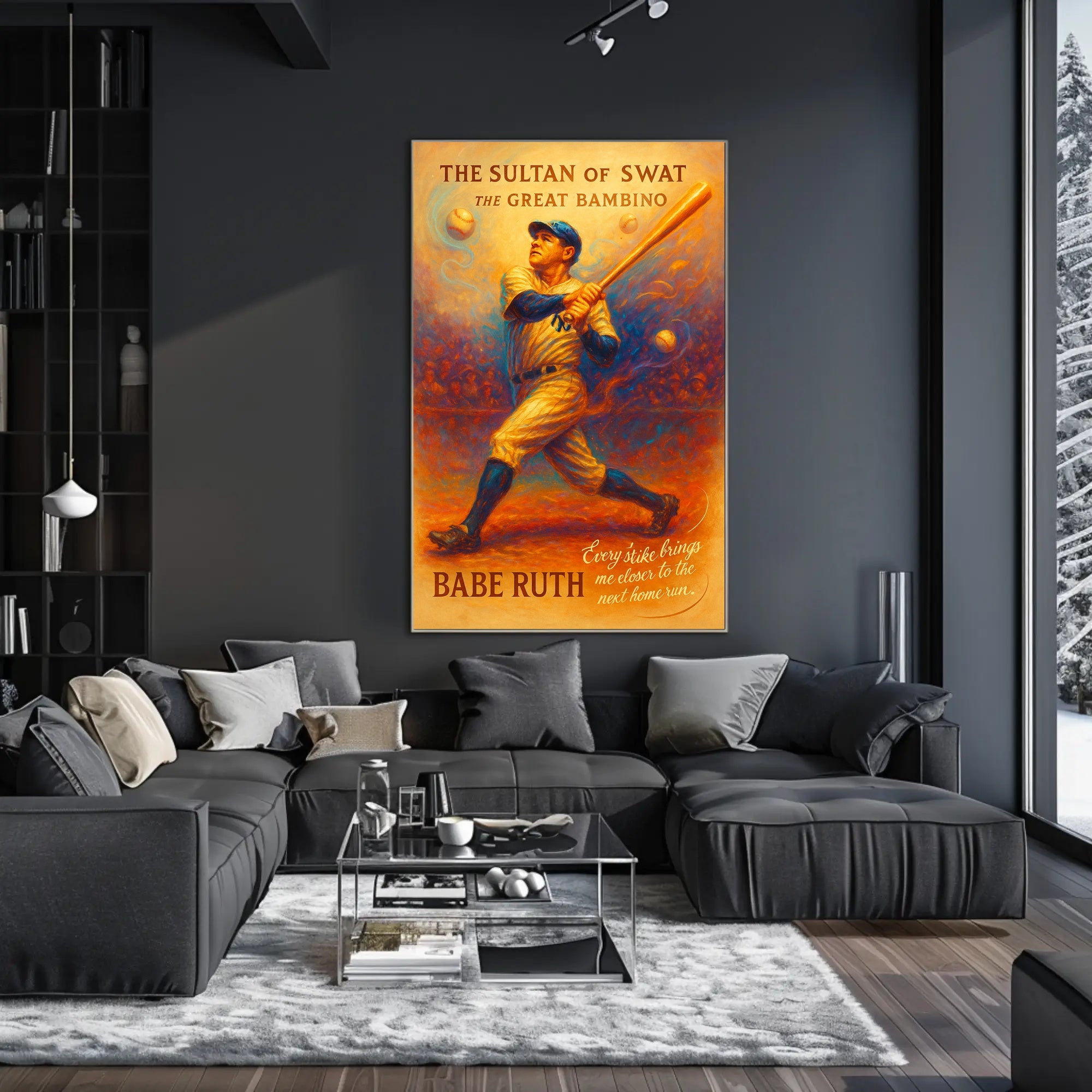 Babe Ruth Vintage Baseball Sports Poster