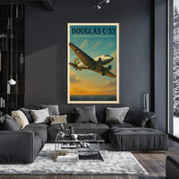 Douglas C-33 Vintage Aviation Poster Print