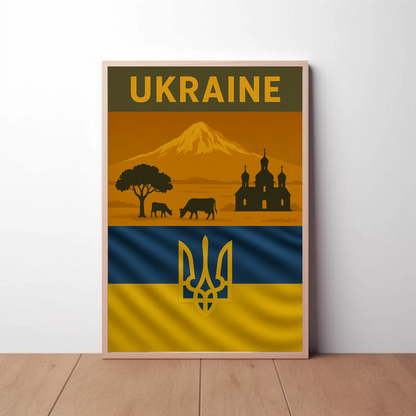 Explore Ukraine's Timeless Beauty with Vintage Travel Poster
