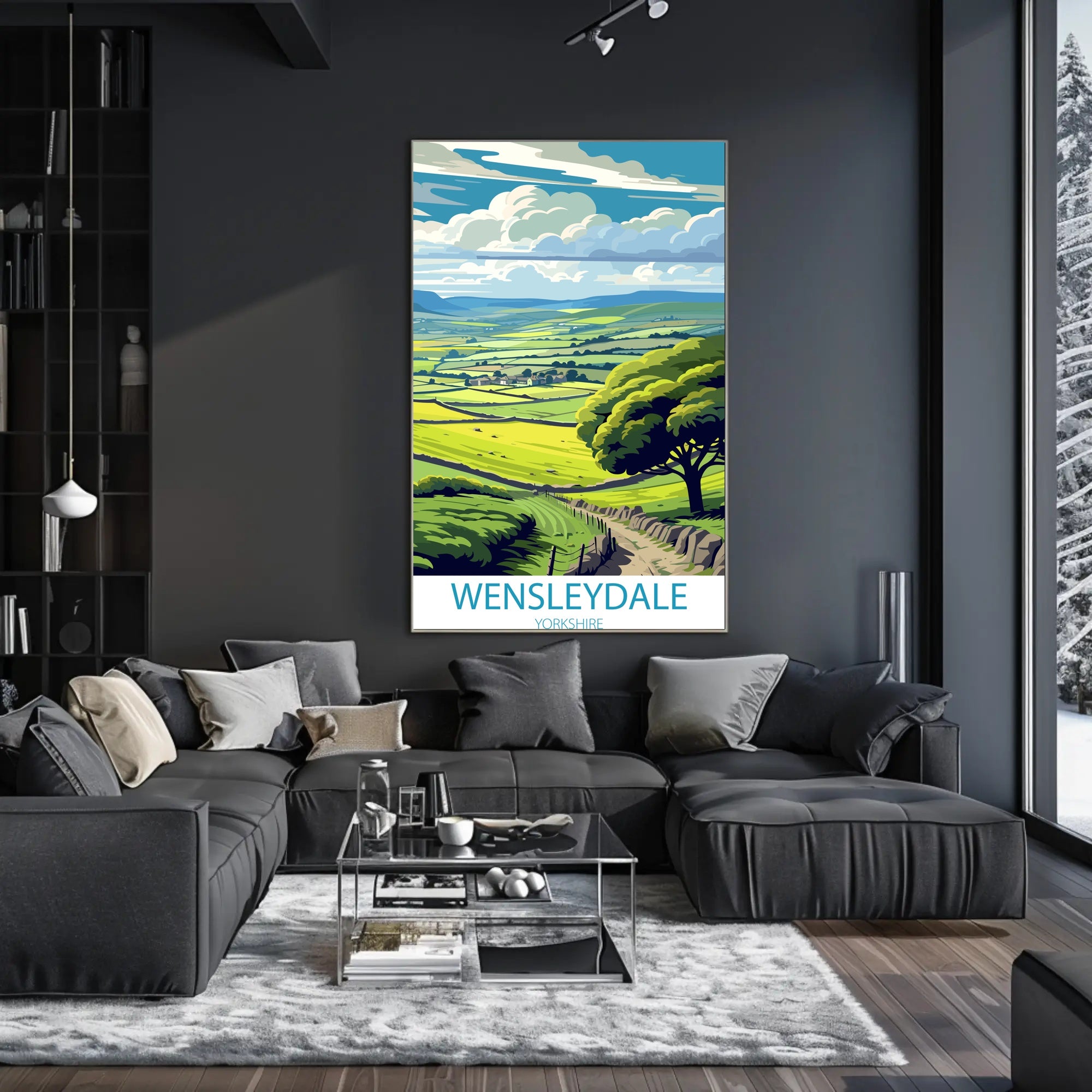 Wensleydale Tranquil Landscape Yorkshire Travel Poster