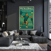 Pickleball Revolution Vintage Sports Poster PosterGoat