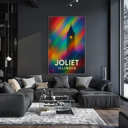 Joliet Cityscape Impressionism Wanderlust Poster