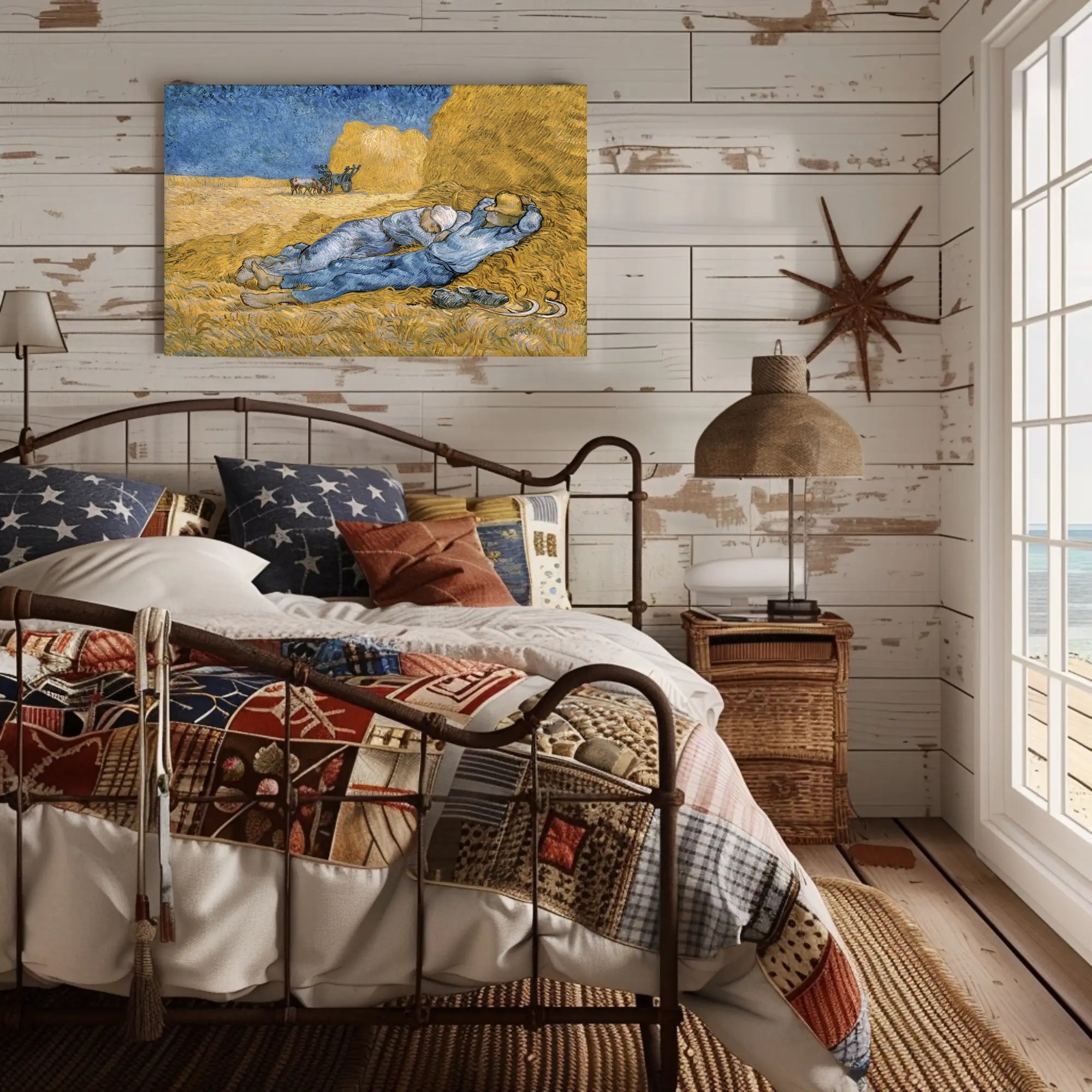 Midday Rest in a Wheat Field Poster