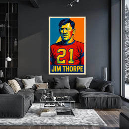 Jim Thorpe Legendary Athlete Poster
