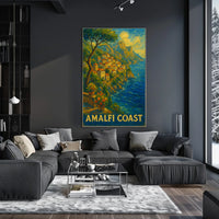 Amalfi Coast Scenic Beauty Poster Wall Art For Living Room