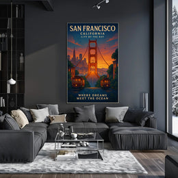 San Francisco Dreams Vintage Travel Poster