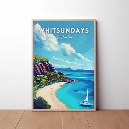 Whitsundays Sailing Australia Travel Poster