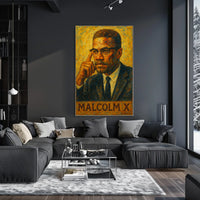 Malcolm X A Powerful Portrait Poster
