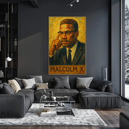 Malcolm X A Powerful Portrait Poster