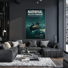 Narwhal Nuclear Submarine Unveiling Poster PosterGoat