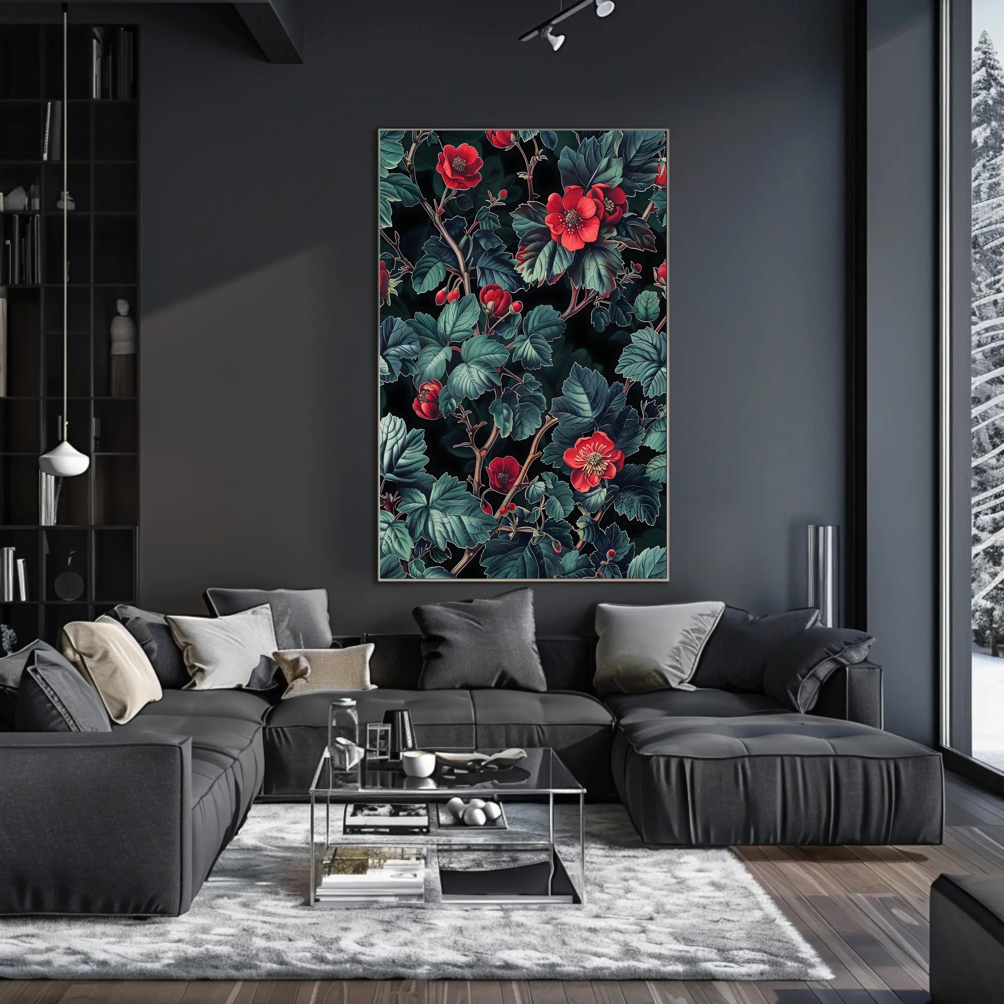 Floral Elegance Botanical Artwork: Artistic Poster