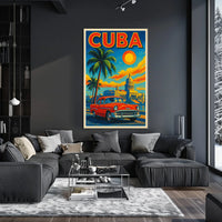 Vibrant Cuba Travel Poster