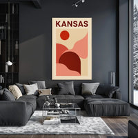 Kansas Abstract Landscape Poster