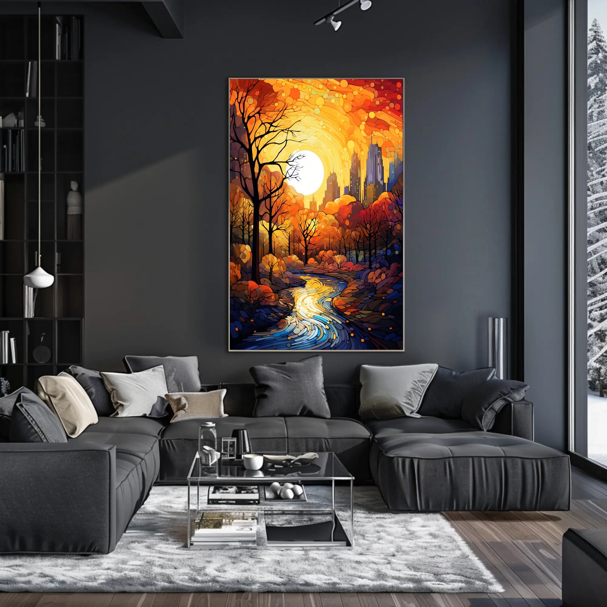 Autumnal Cityscape Poster