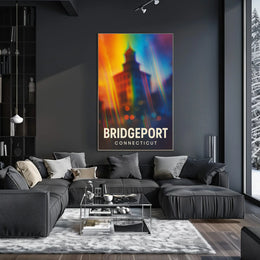 Bridgeport Vibes Minimalist Cityscape Poster