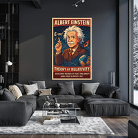 Albert Einstein Relativity Theory Vintage Scenic Poster