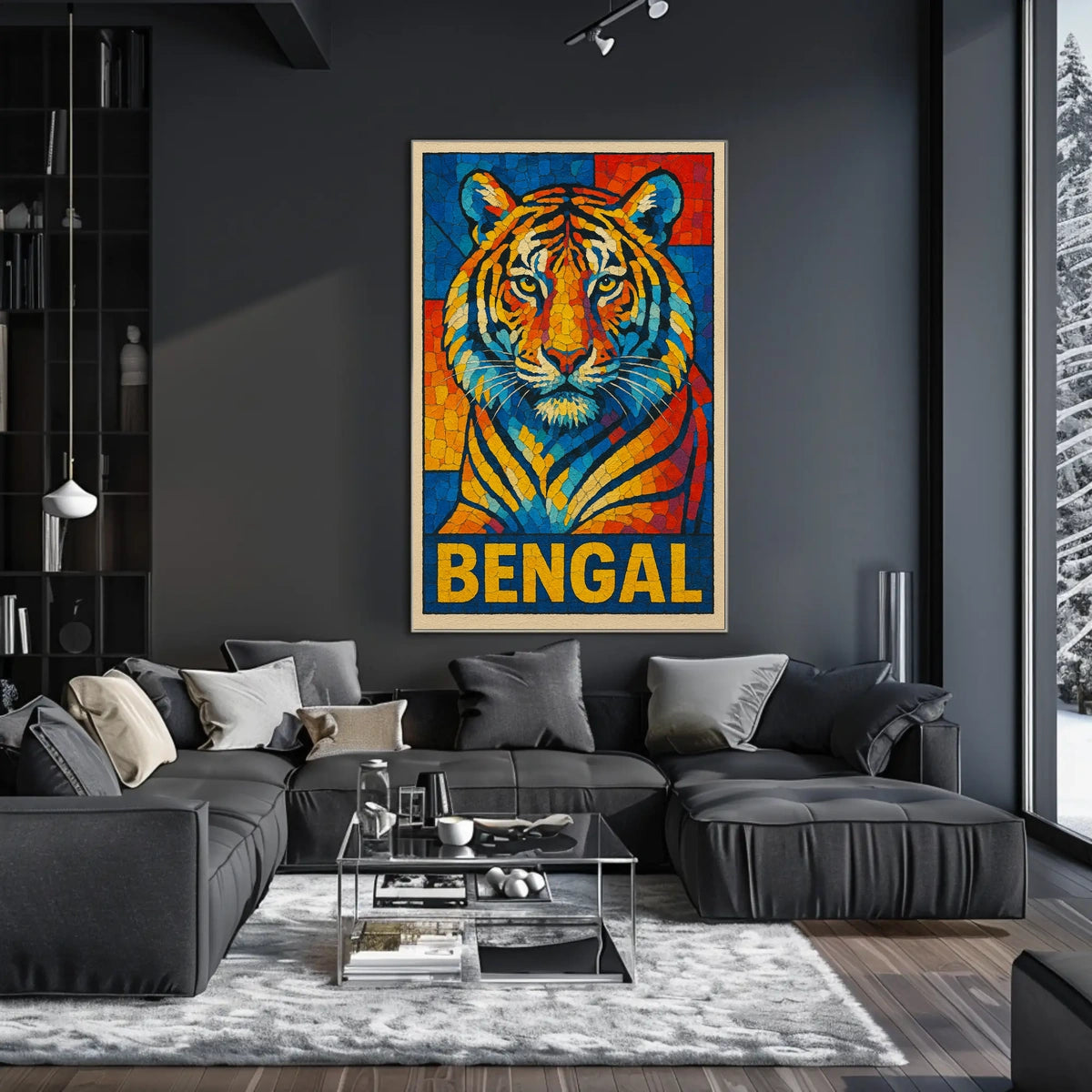Bengal Tiger Mosaic Poster