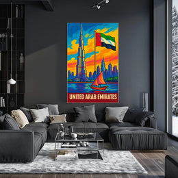United Arab Emirates Skyline Poster