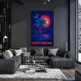 South Carolina Vibrant Landscape Poster