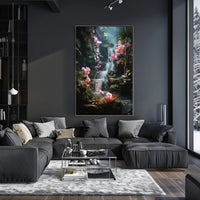 Tropical Paradise Waterfall Poster: National Park Poster