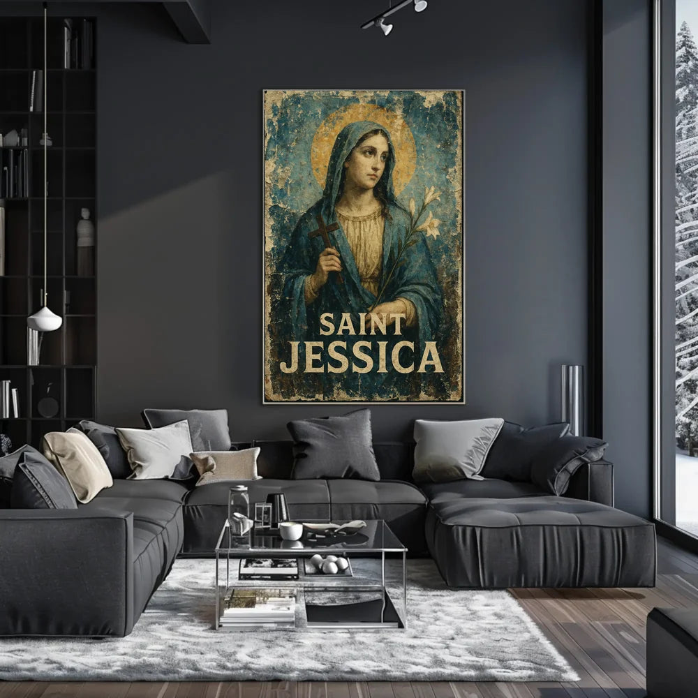 Saint Jessica Vintage Religious Art Poster