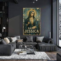 Saint Jessica Vintage Religious Art Poster